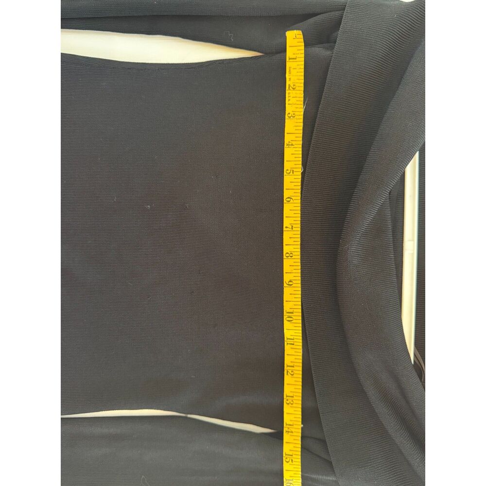 L'AGENCE Black Off Shoulder Sweater Rib Knit Long Sleeve Top M - Picture 7 of 8